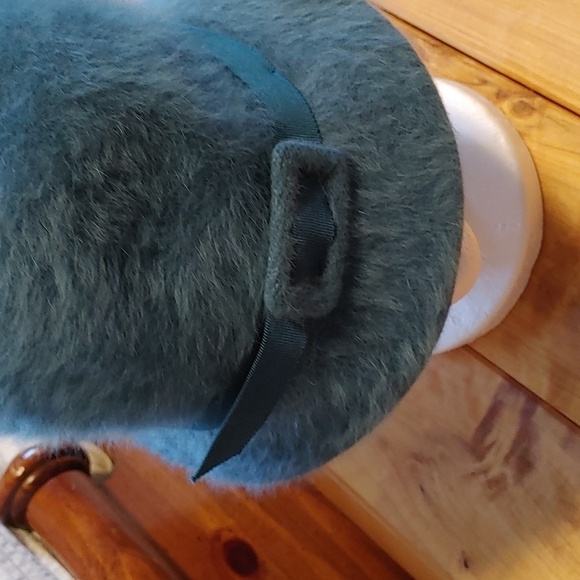 Women's Vintage Blue Angora Kangol Bucket Hat - Picture 6 of 12